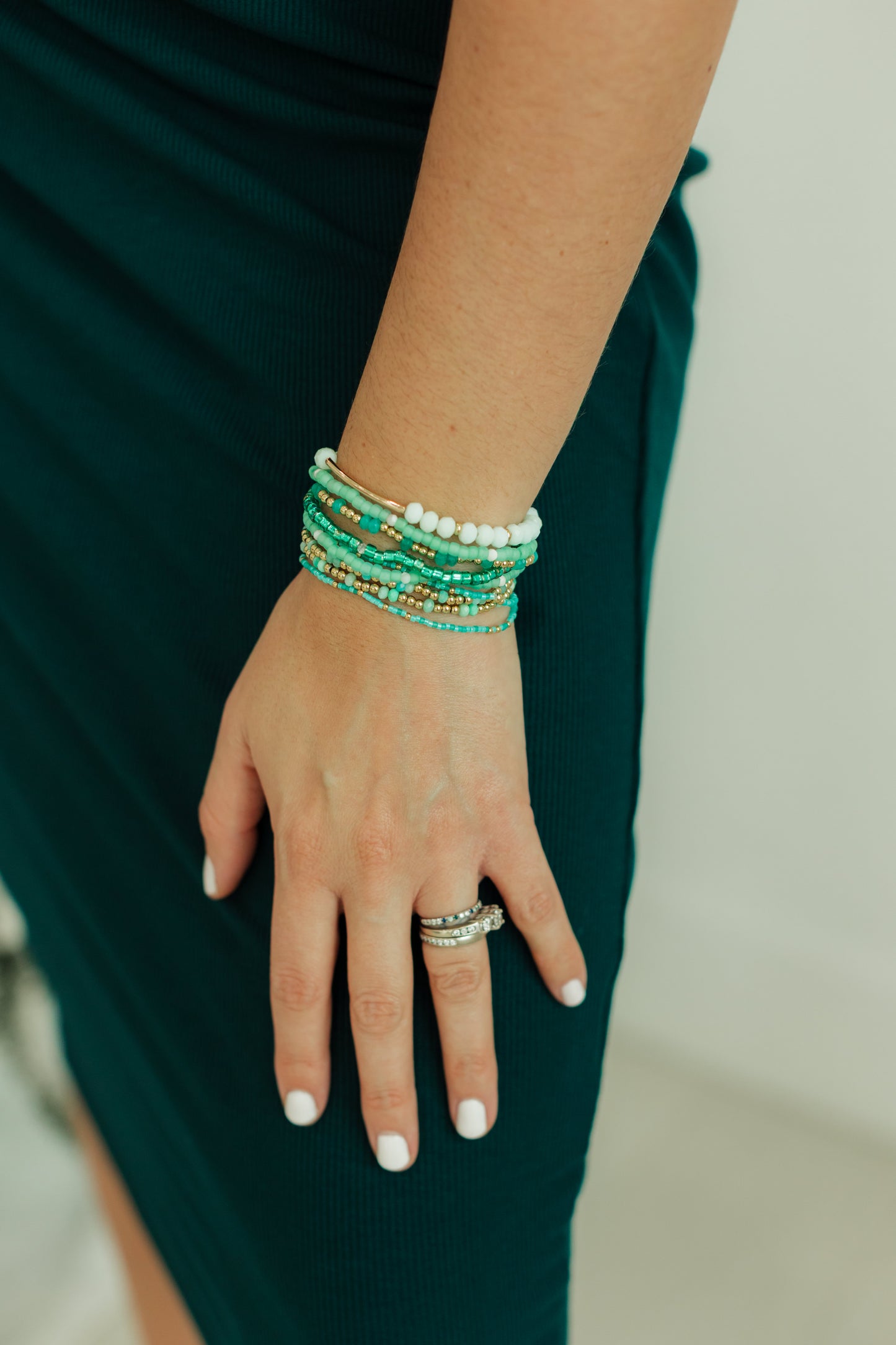 Pearly Luster Bracelet - Minted Seafoam