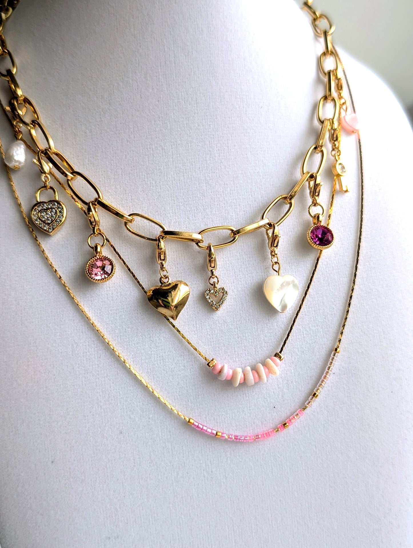 Color pop Pink Puka Necklace