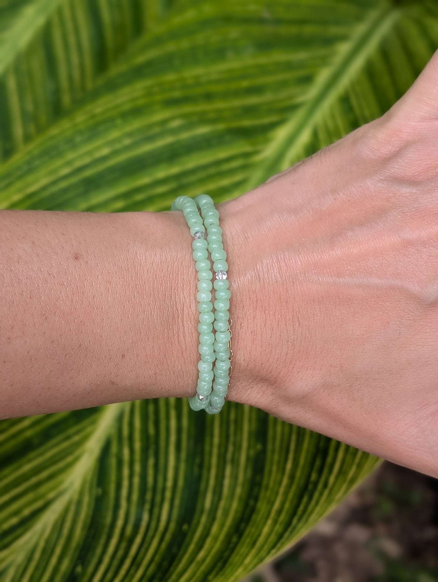 Sparkle Stacker Bracelet - Mint Mojito