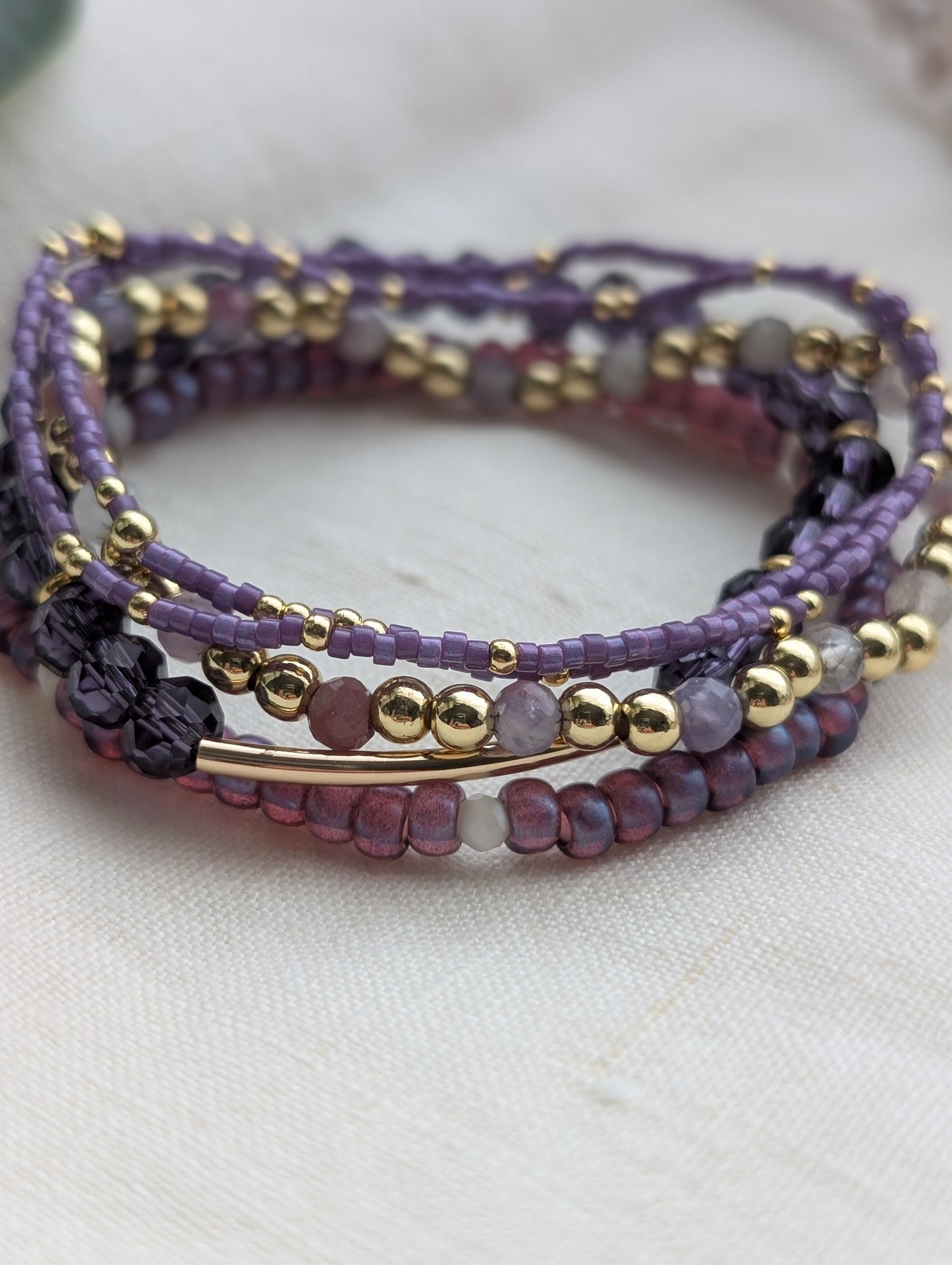 Pearly Luster Bracelet - Purple Mermaid