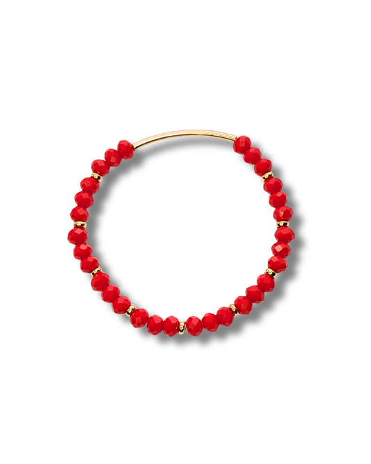 Gold Bar Bracelet - Berry Solstice