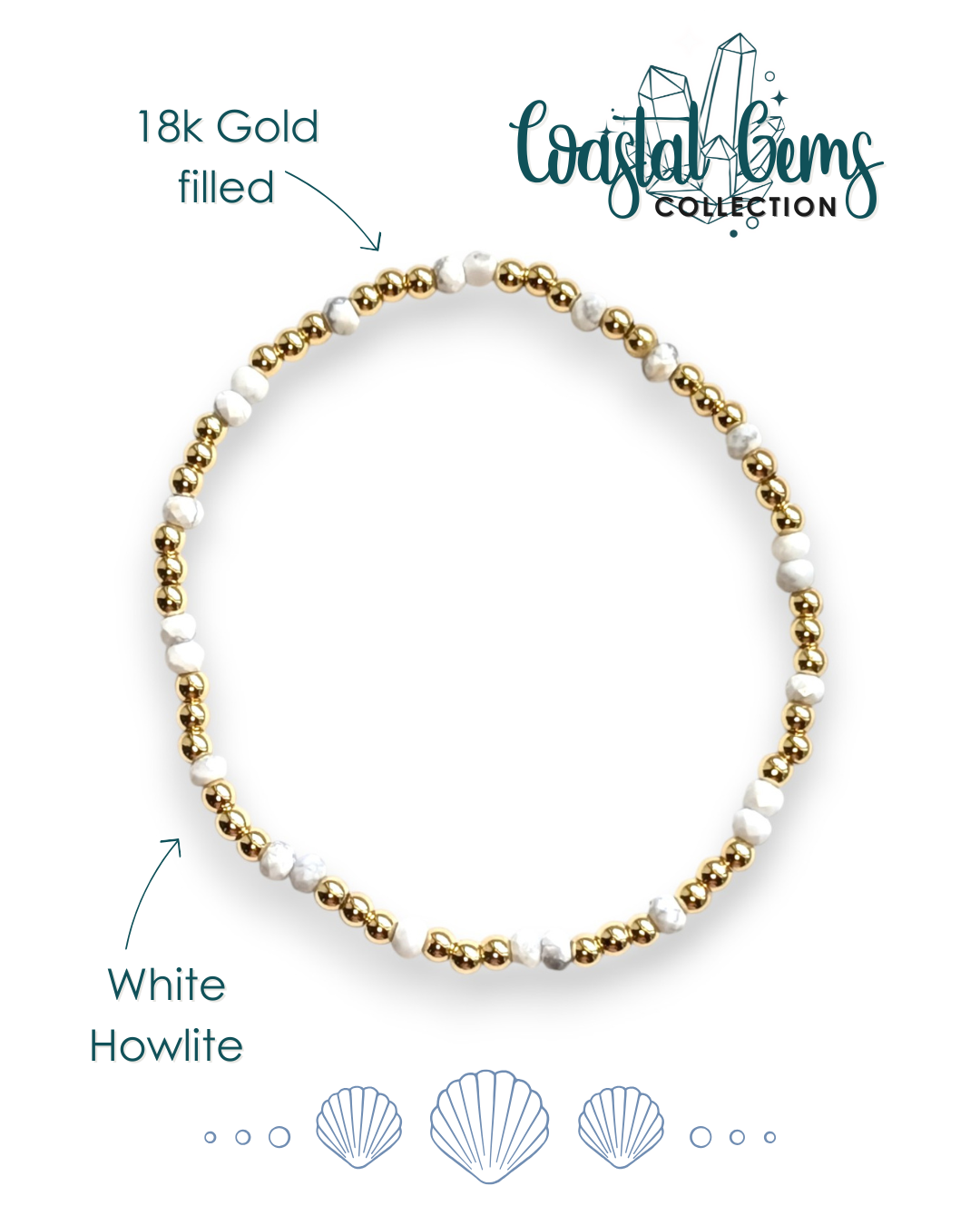 Howlite Coastal Gems Bracelet