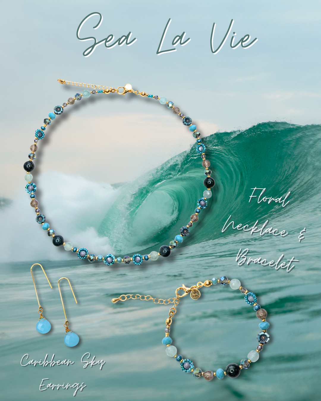 Sea La Vie Floral Beaded Necklace