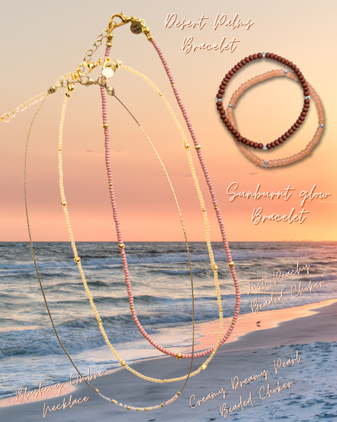 Creamy Dreamy Beaded Choker Necklace