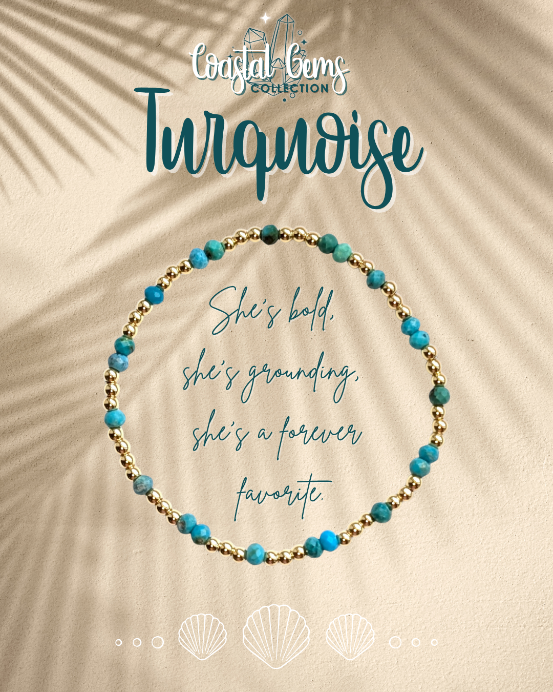 Turquoise Coastal Gems Bracelet