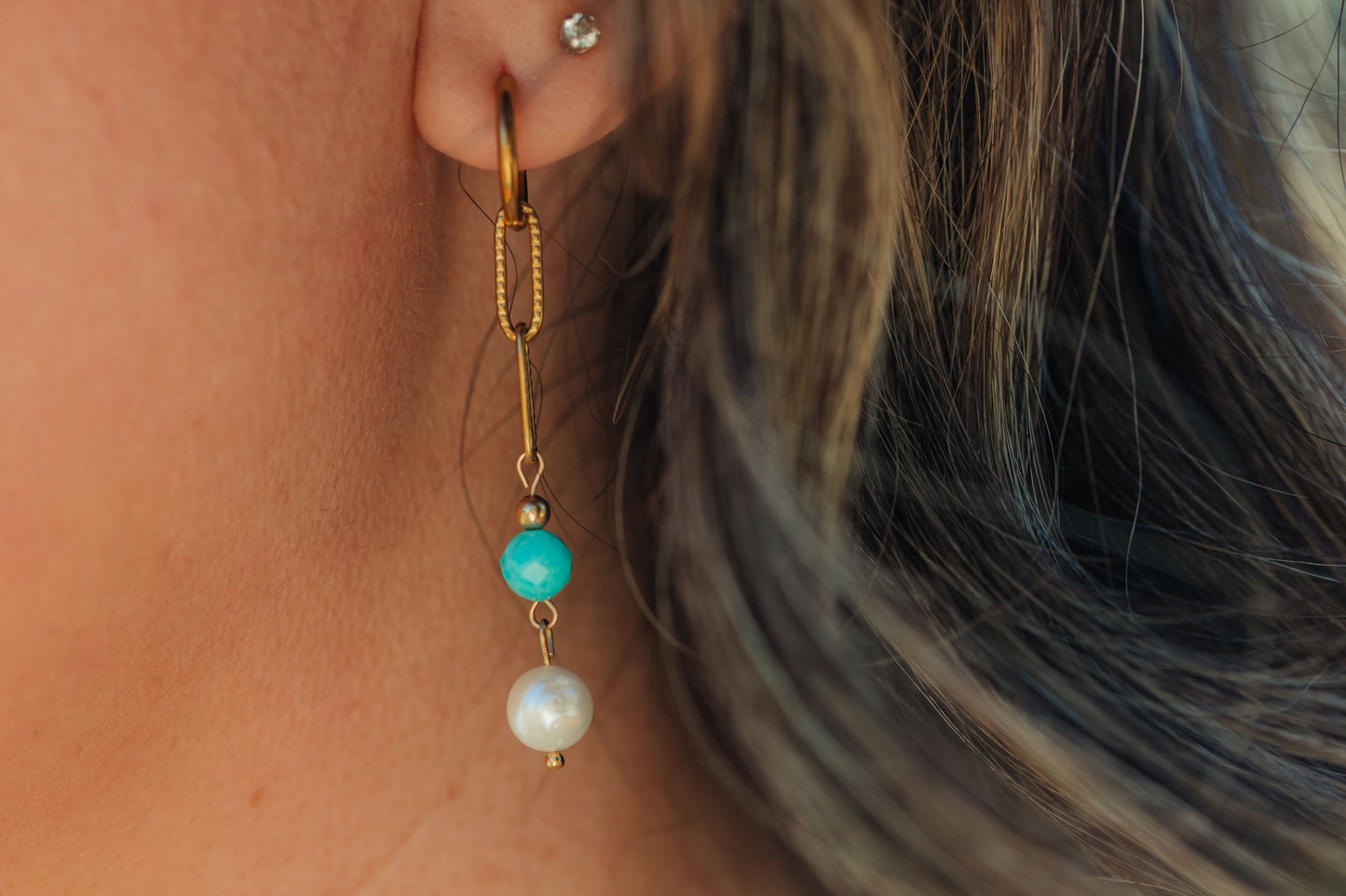Hand-crafted Marina Earrings – lightweight, waterproof, hypoallergenic jewelry.