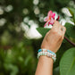 Larimar Blue Gemstone & Hawaiian Shell Bracelet | SaltWater Sky Bracelet