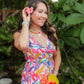 Rainbow Gemstone Hibiscus Necklace | Aloha Rainbow Necklace