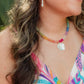 Rainbow Gemstone Hibiscus Necklace | Aloha Rainbow Necklace