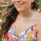 Green Prehnite Gemstone & Biwa Freshwater Pearl Necklace | Island Goddess Necklace