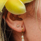 Freshwater Pearl Dainty Hoop Drop Earrings | Salt Air Pearl Earrings