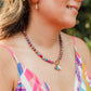 Sea Sediment Jasper Purple Gemstone Charm Necklace | Berry Breeze Necklace