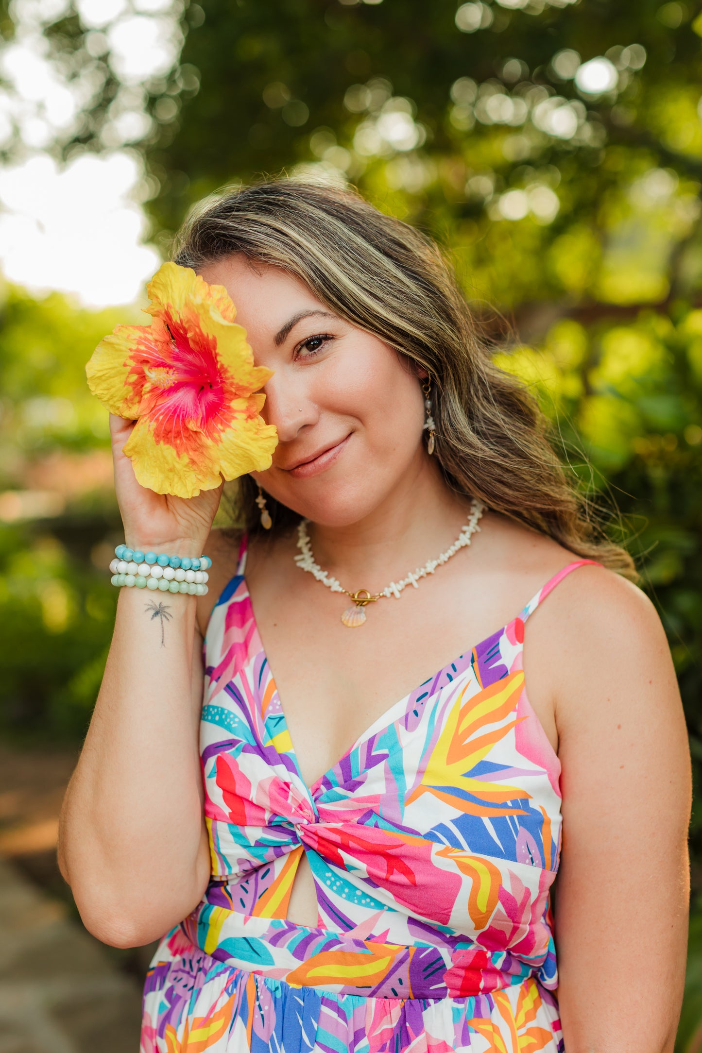 Sunrise Shell & Coral Necklace | Sunrise Shell Necklace