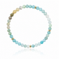 Faceted amazonite gemstone bracelet with soft aqua and neutral beads accented with 14K gold-filled spacers.