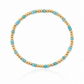 Delicate amazonite bracelet with faceted turquoise gemstones and polished 14K gold-filled beads.