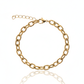 Golden Light Bracelet with textured small oval gold cable chain and lobster clasp.