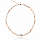 Pink Sands Necklace with faceted pink opal coin beads and baroque pink pearl.