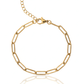Golden Glow Bracelet with textured gold paperclip chain and lobster clasp.