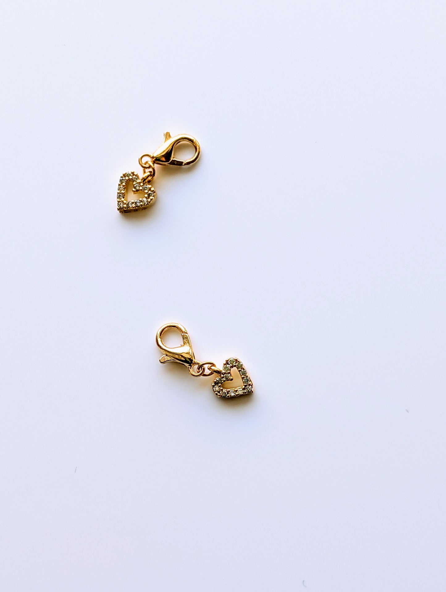 Mini pave Rhinestone Heart Charm