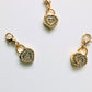 Pave Heart Lock Charm