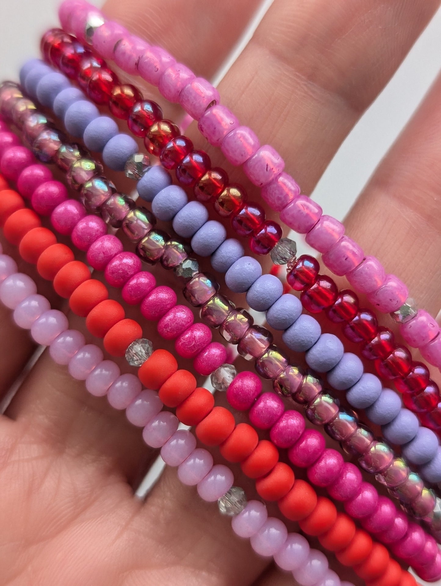 Sparkle Stacker Bracelet - Milky Fuscia