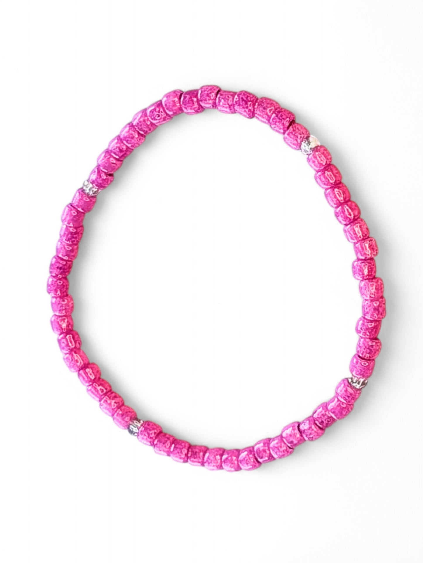 Sparkle Stacker Bracelet - Milky Fuscia