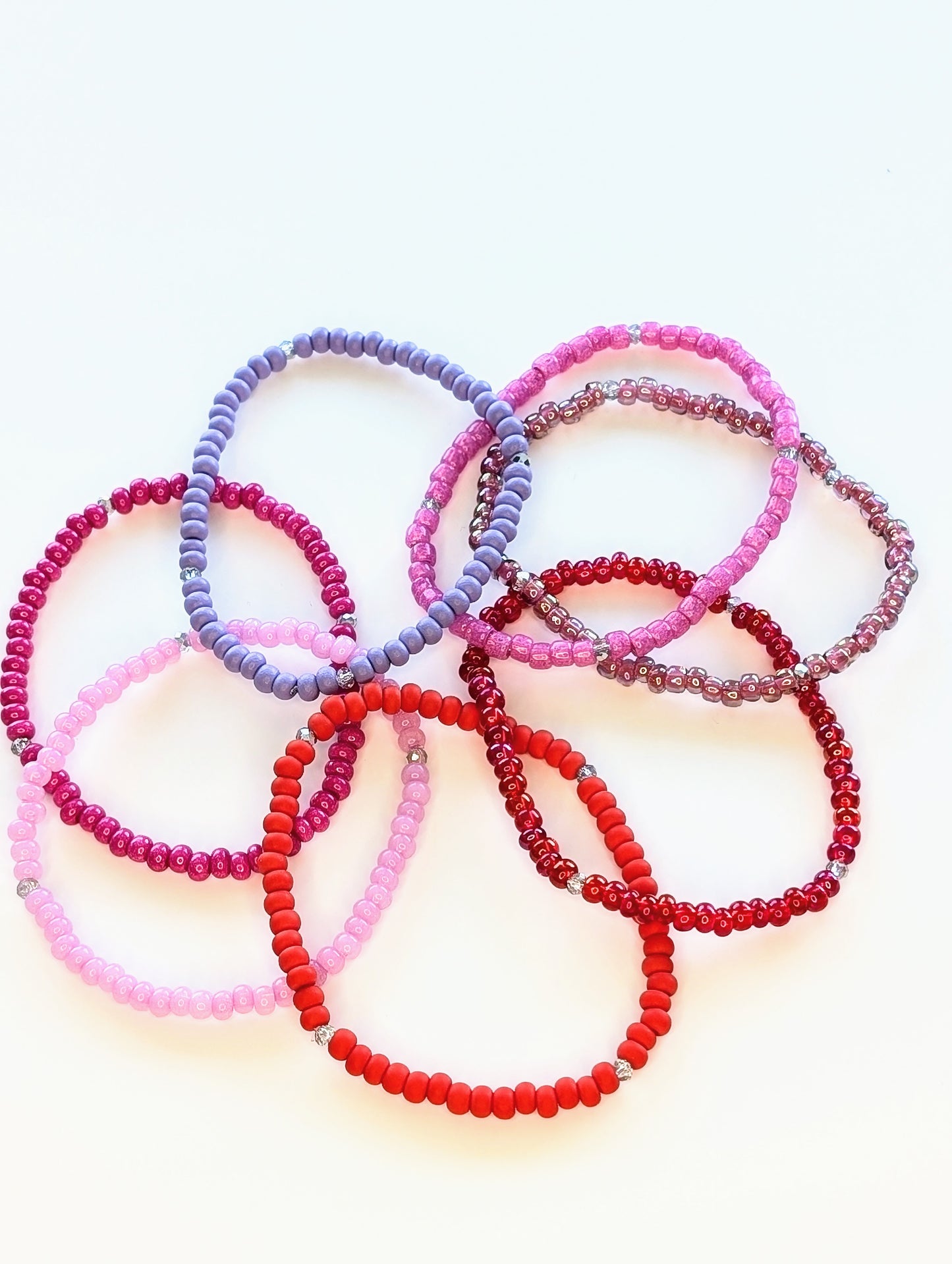 Sparkle Stacker Bracelet - Milky Fuscia
