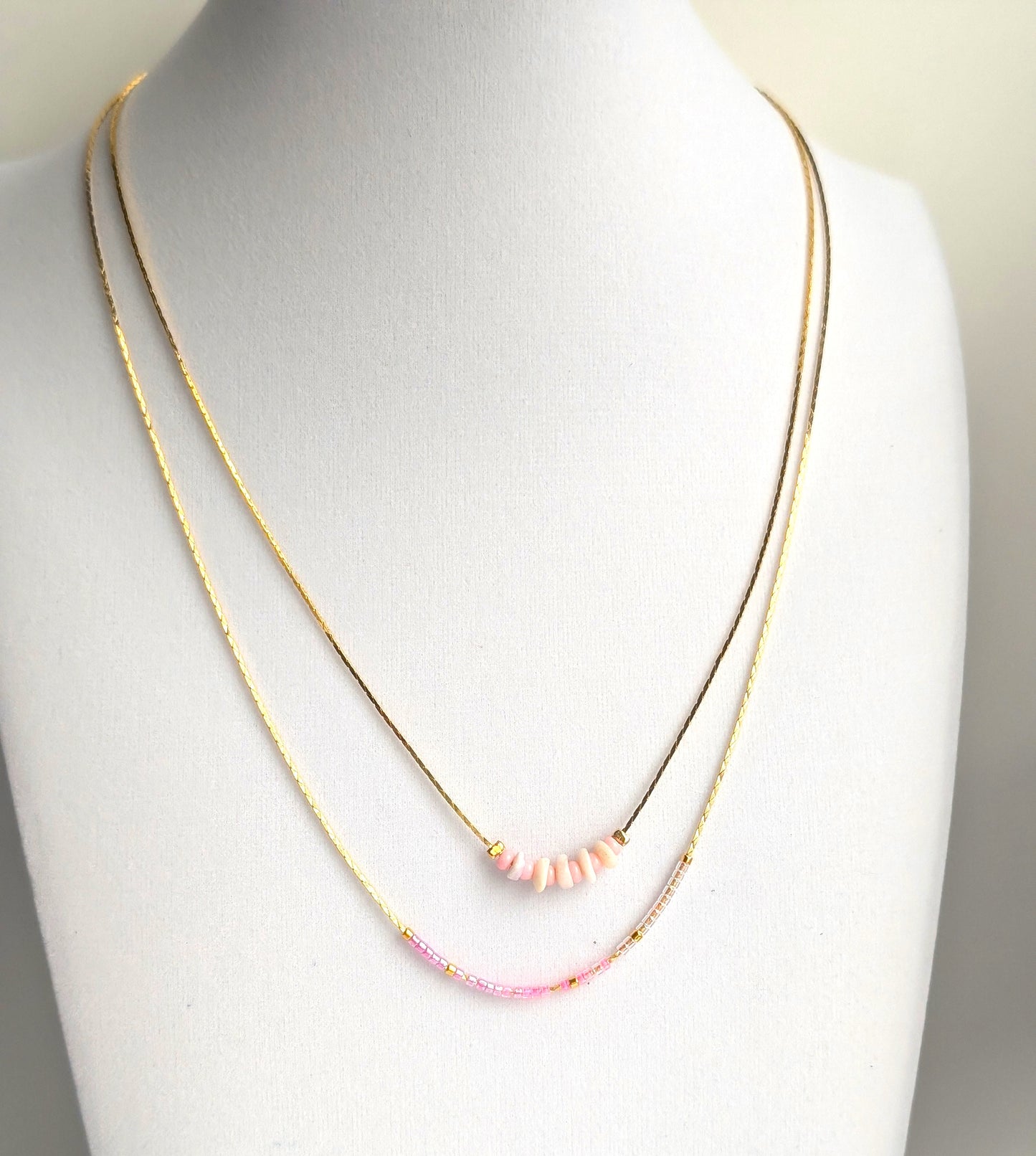 Color pop Pink Puka Necklace