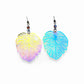 Rainbow Monstera Earrings