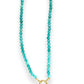 The Emmaline Charm Choker Necklace - Aqua