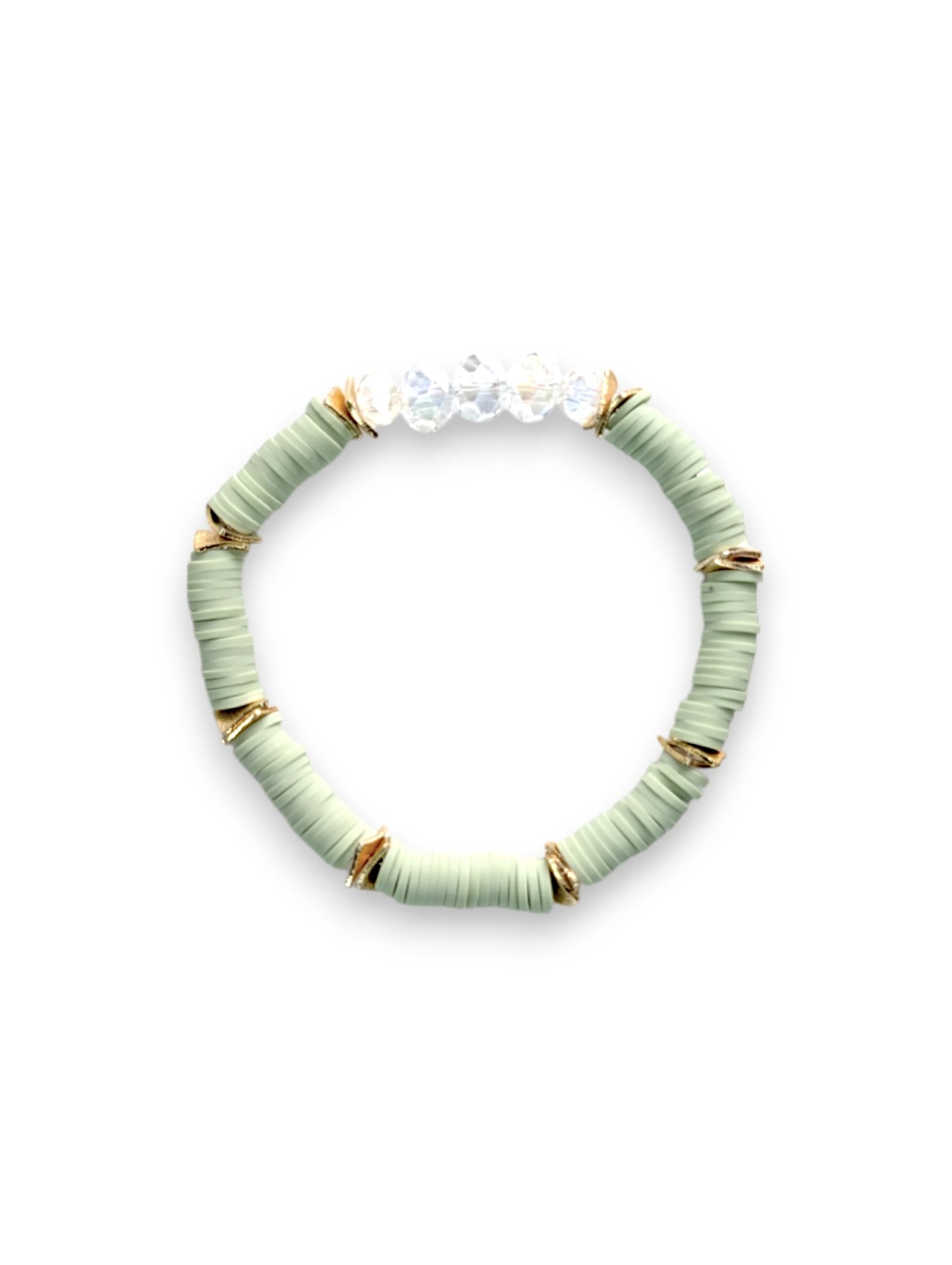 Isla Sage Gold - Resort Ready Heishi bracelet