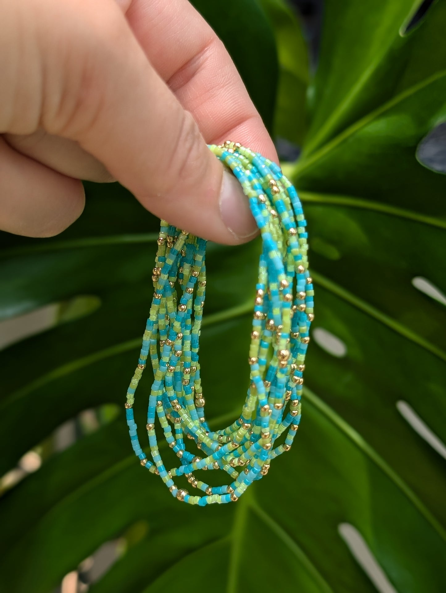 The Mini Bracelet - Lime in the Coconut Gold filled Bracelet