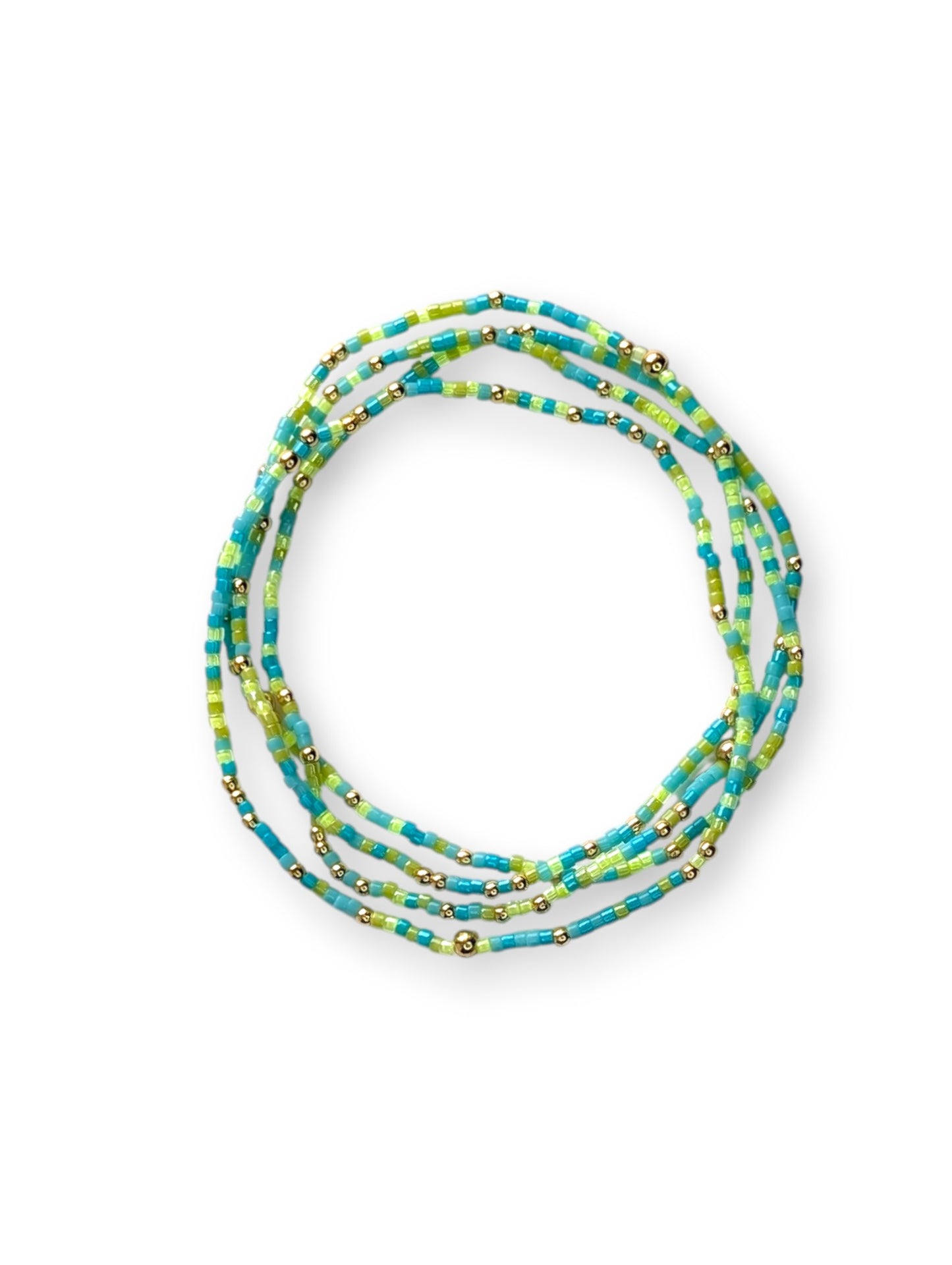 The Mini Bracelet - Lime in the Coconut Gold filled Bracelet