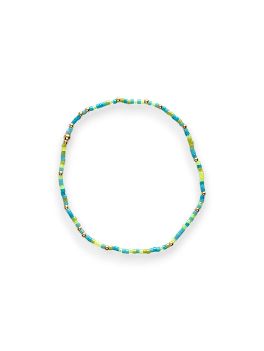 The Mini Bracelet - Lime in the Coconut Gold filled Bracelet