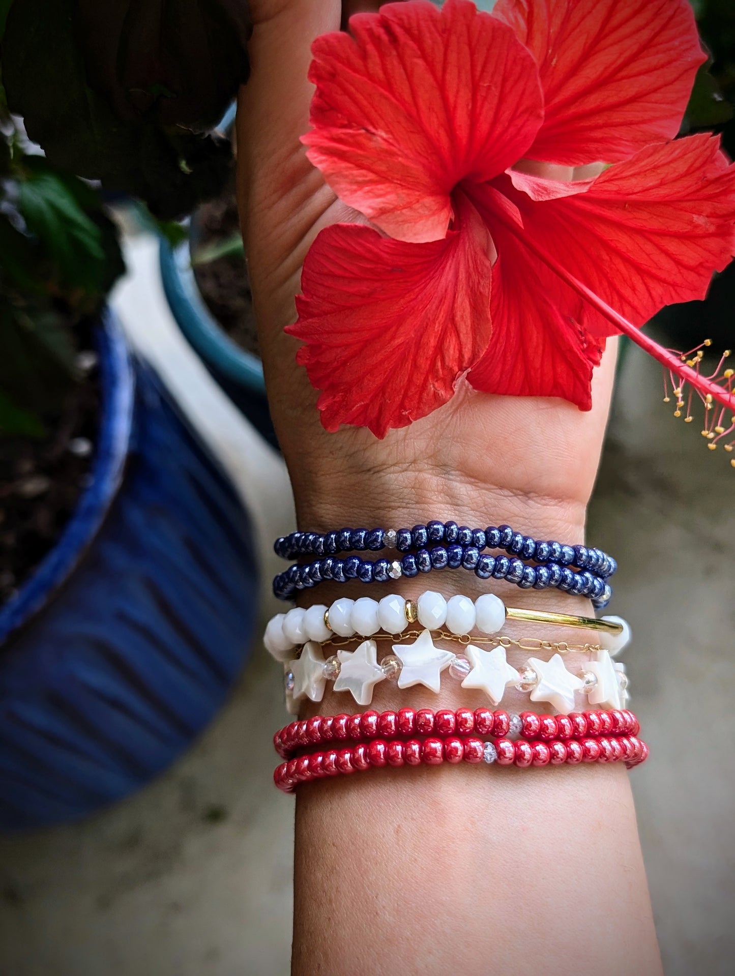 Sparkle Stacker Bracelet - Deep in the Heart of Texas