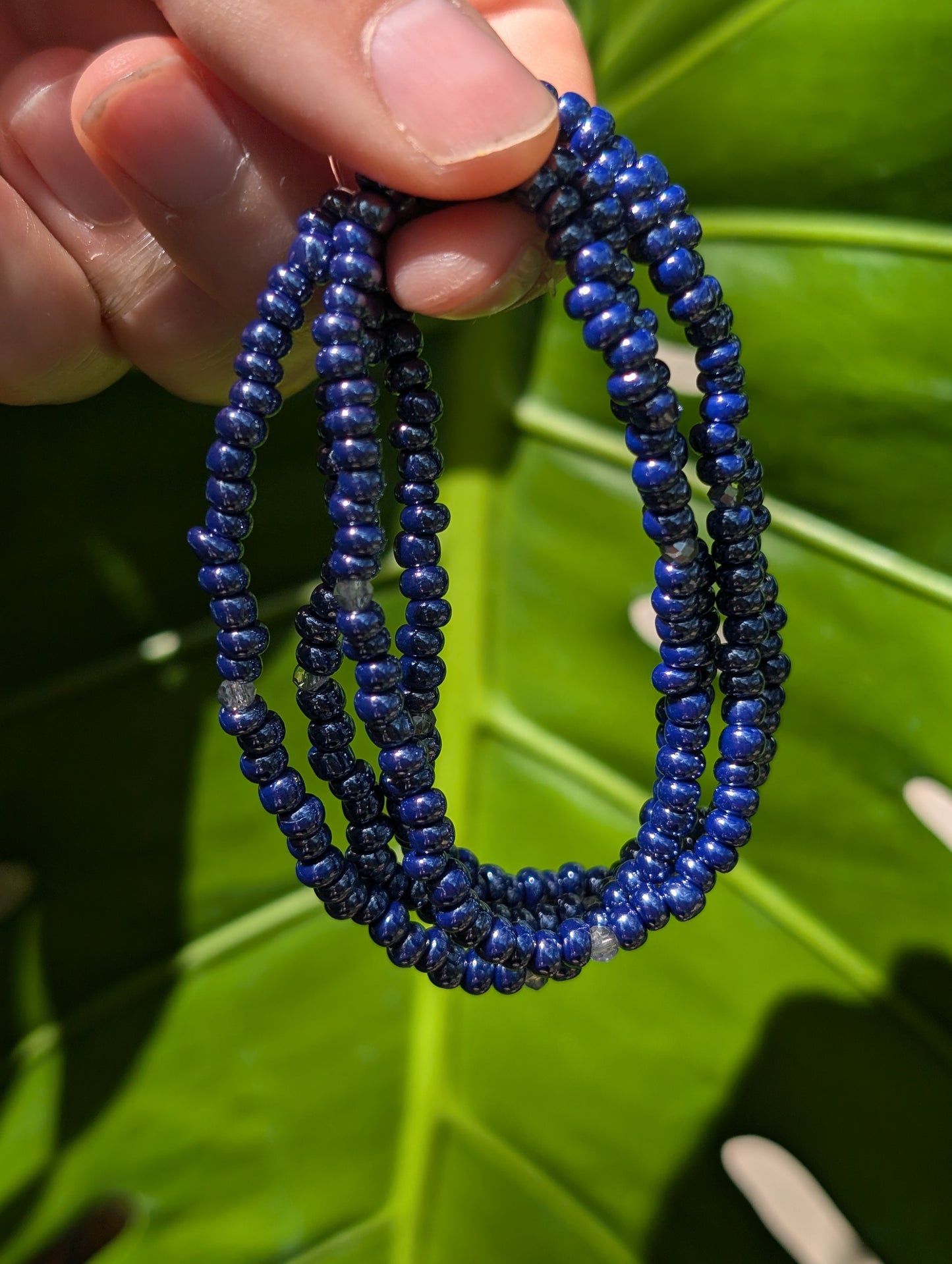 Sparkle Stacker Bracelet - Pearly navy