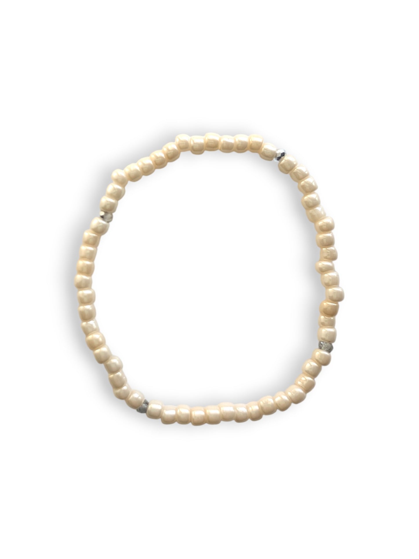 Sparkle Stacker Bracelet - Crème Brule