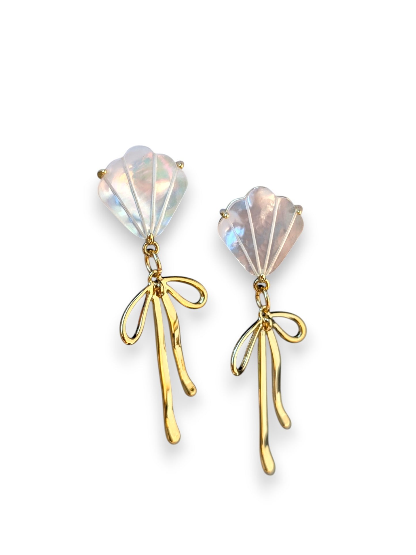 Bowt Day White Dangle Earrings