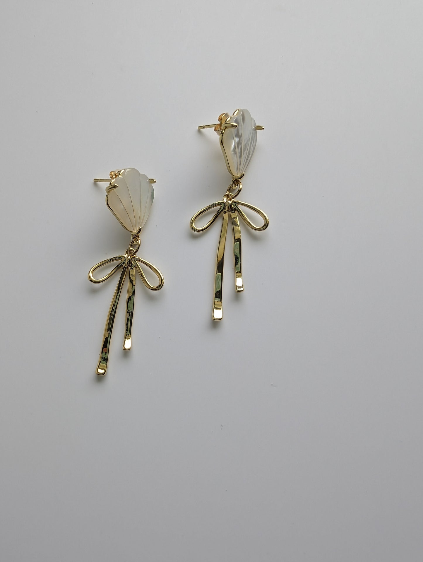 Bowt Day White Dangle Earrings