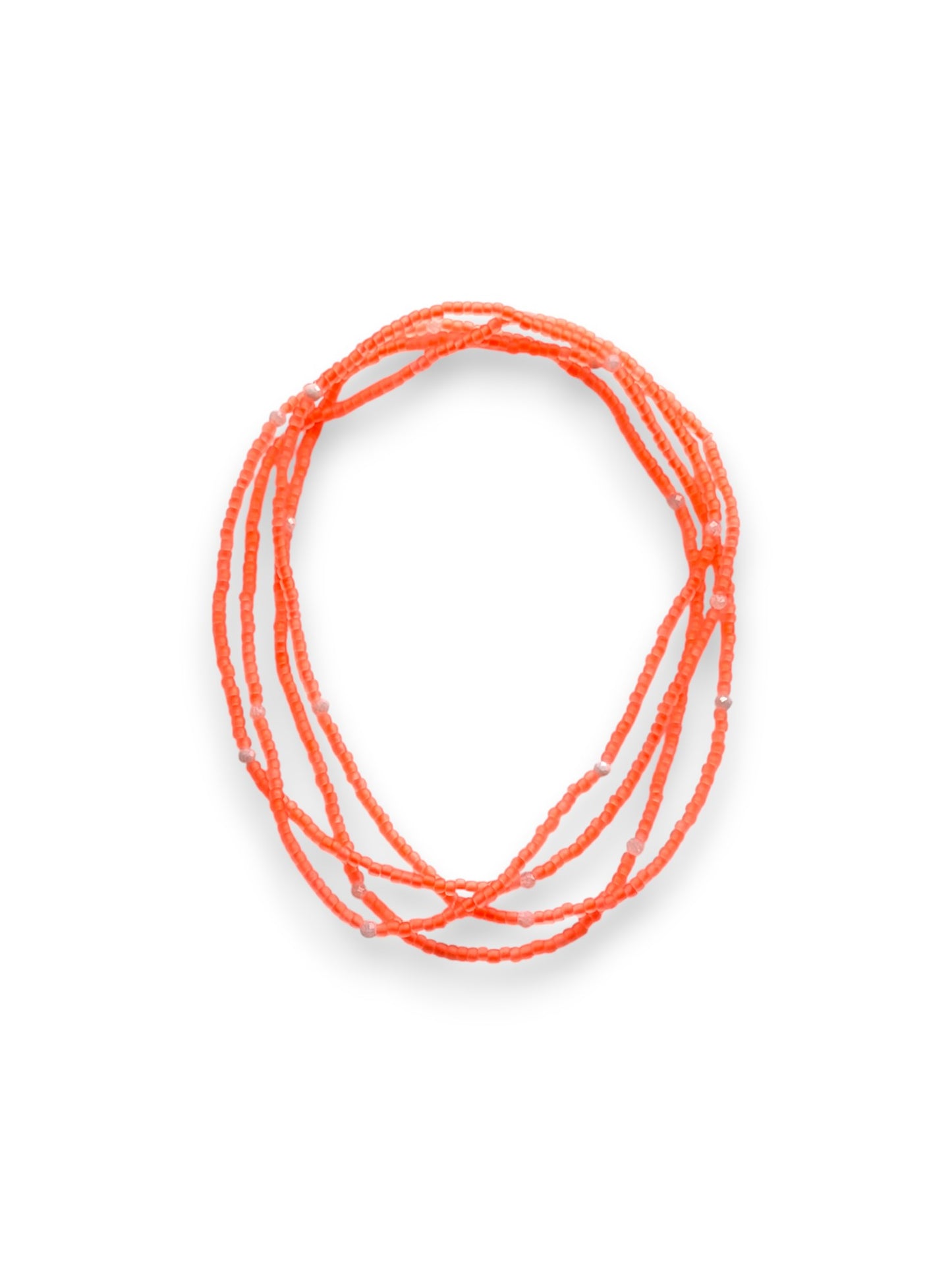 Coral - Salty Babe Neon Anklet