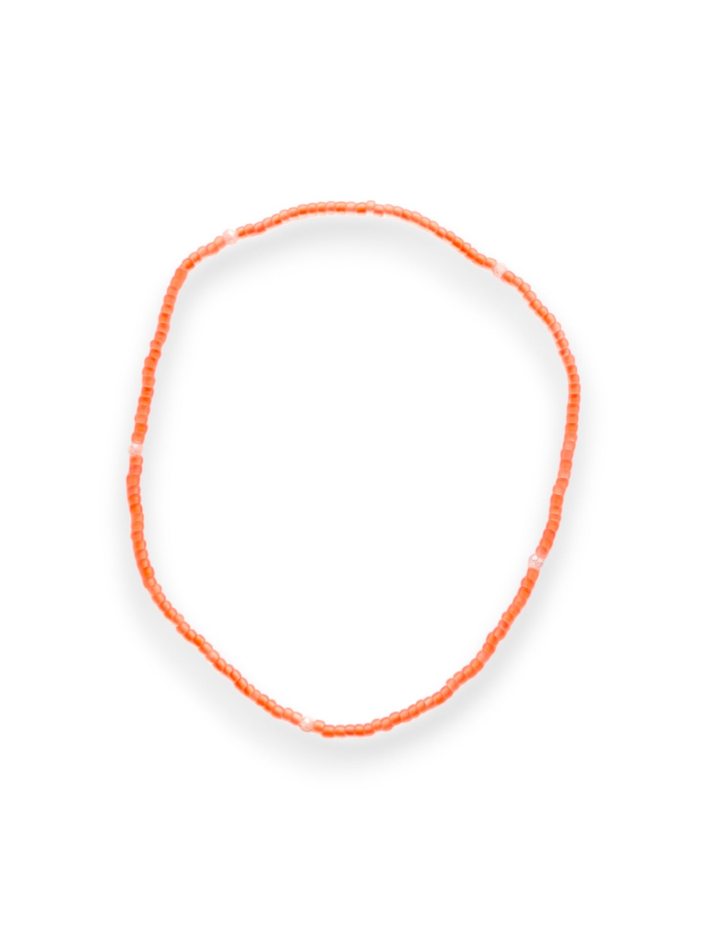 Coral - Salty Babe Neon Anklet