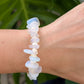 Frosted Opalite - Sea Glass Puka Bracelet