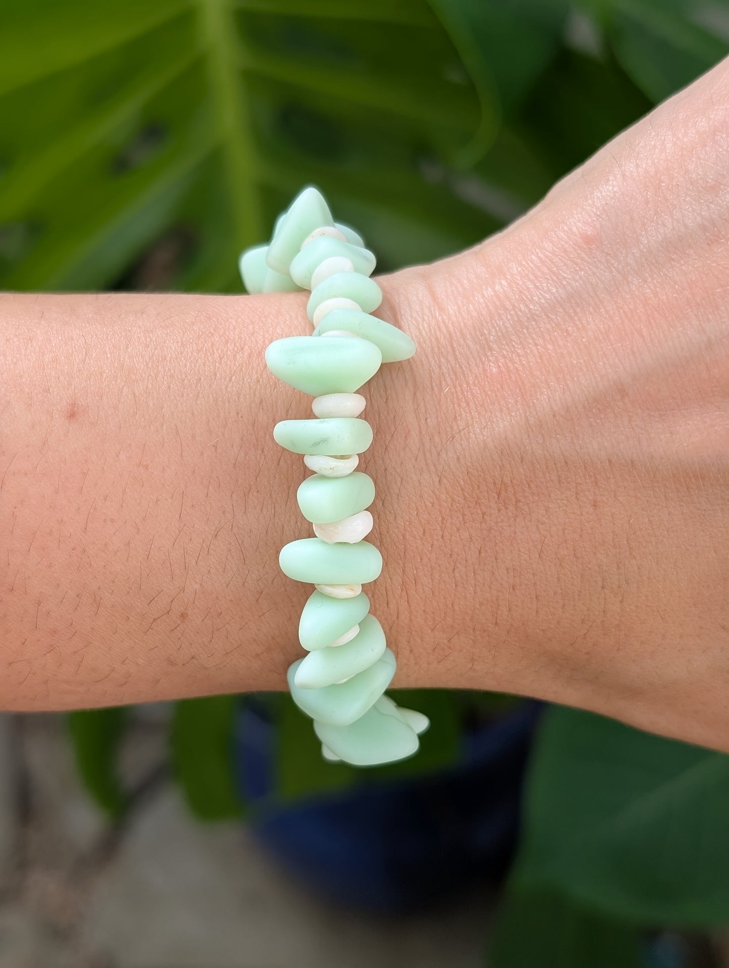 Mint Green - Sea Glass Puka Bracelet