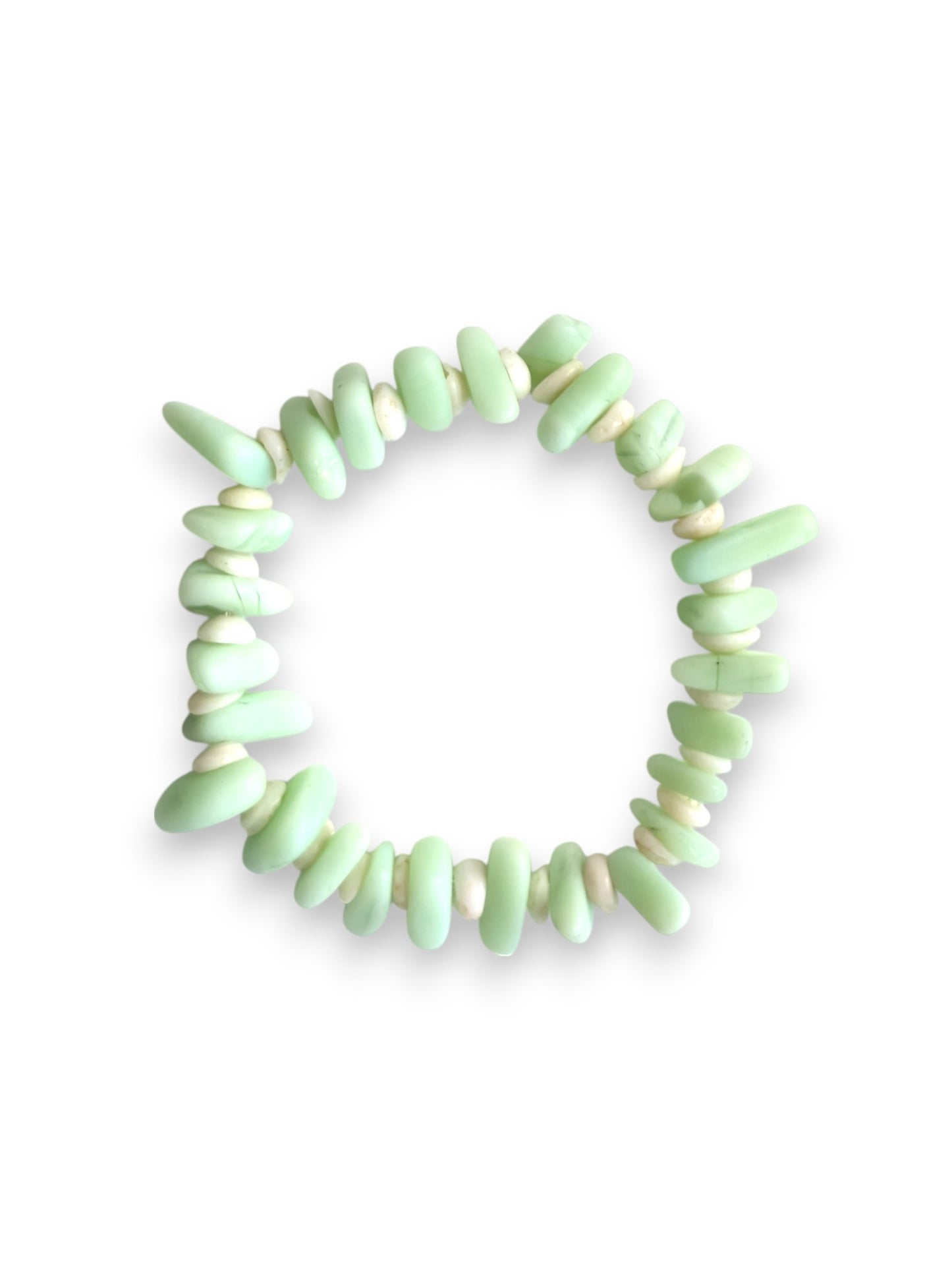 Mint Green - Sea Glass Puka Bracelet