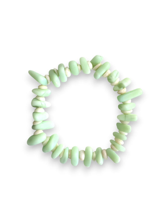 Mint Green - Sea Glass Puka Bracelet