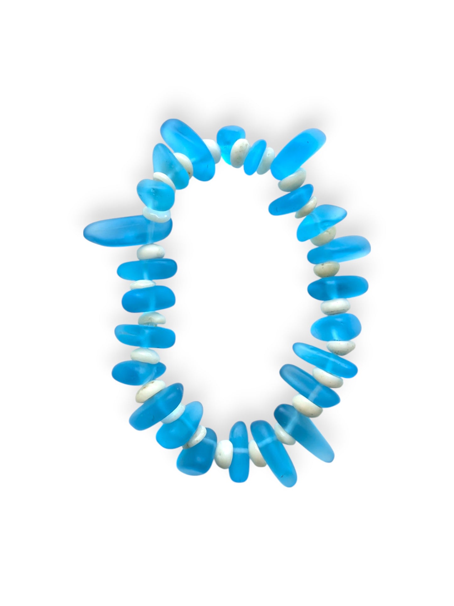 Cobalt Blue - Sea Glass Puka Bracelet