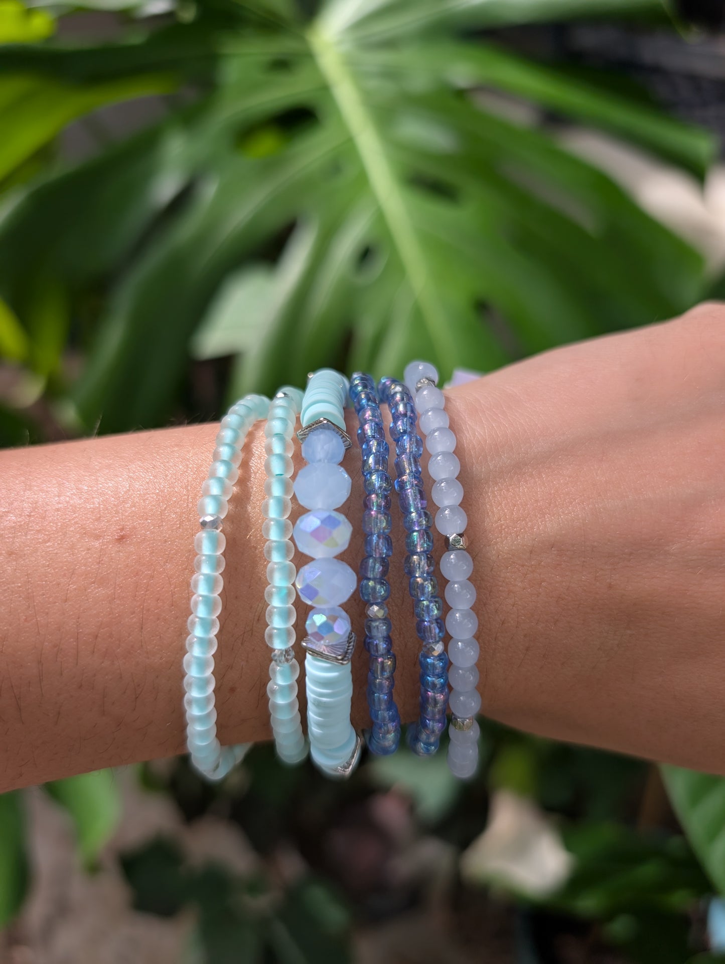 Sparkle Stacker Bracelet - Sky Blue