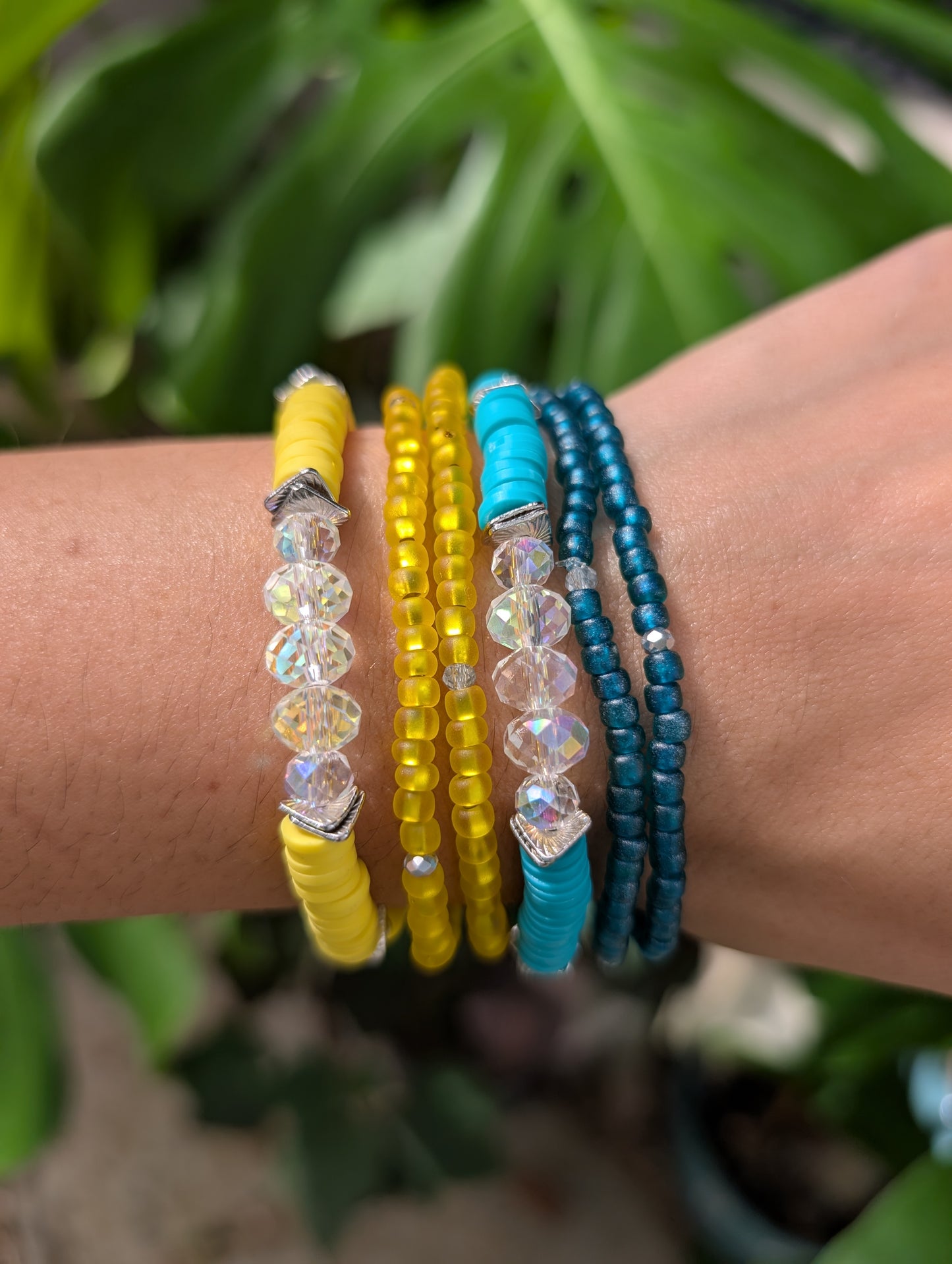 Sparkle Stacker Bracelet - Blue Lagoon