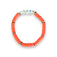 Salmon- Resort Ready Silver Heishi Bracelet