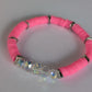 Pretty in Pink - Resort Ready Silver Heishi Bracelet
